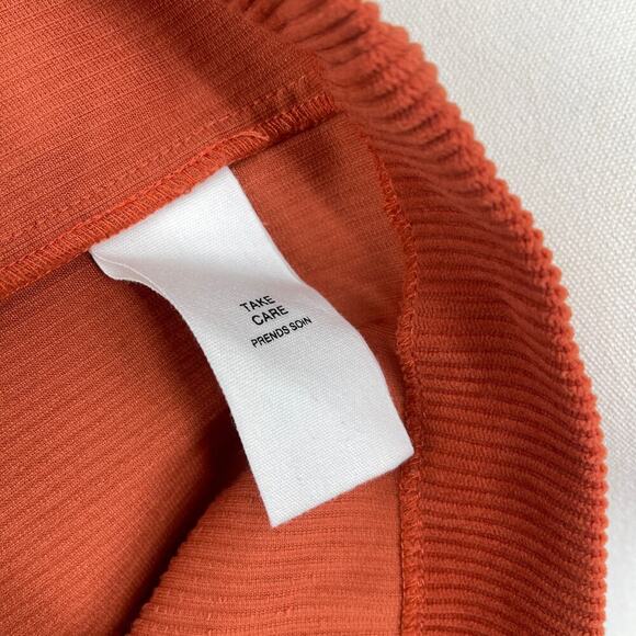 Avec Les Filles Relaxed Corduroy Shacket Oversized Burnt Orange Rust Size Large - Picture 12 of 13